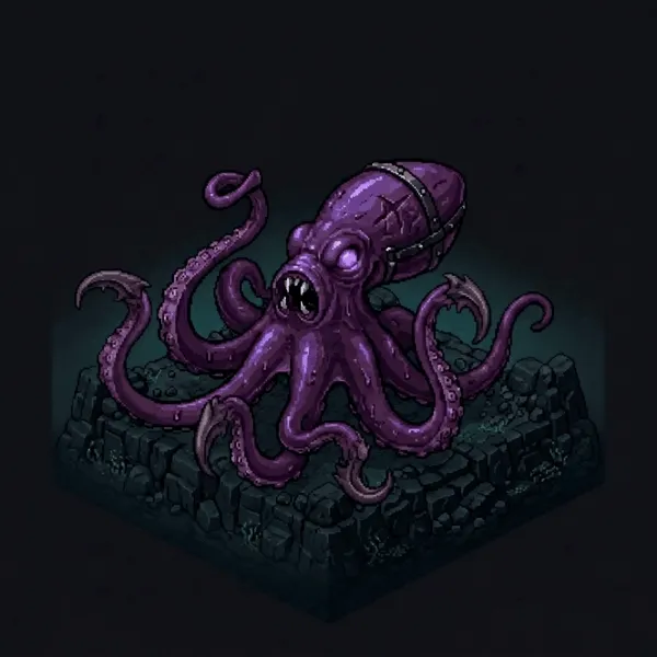 Looping animation of the clawed octopus writhing in place.
